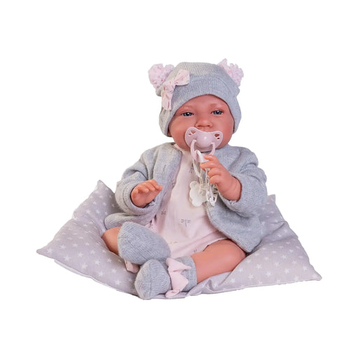 Recién Nacida Lúa con cojín y chaqueta — Muñecas Antonio Juan, ref. 33086 (vista 2)