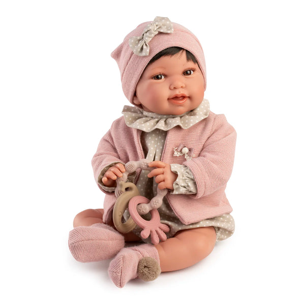 Recién Nacida Pipa paseo con mordedor, Muñecas Antonio Juan 33006