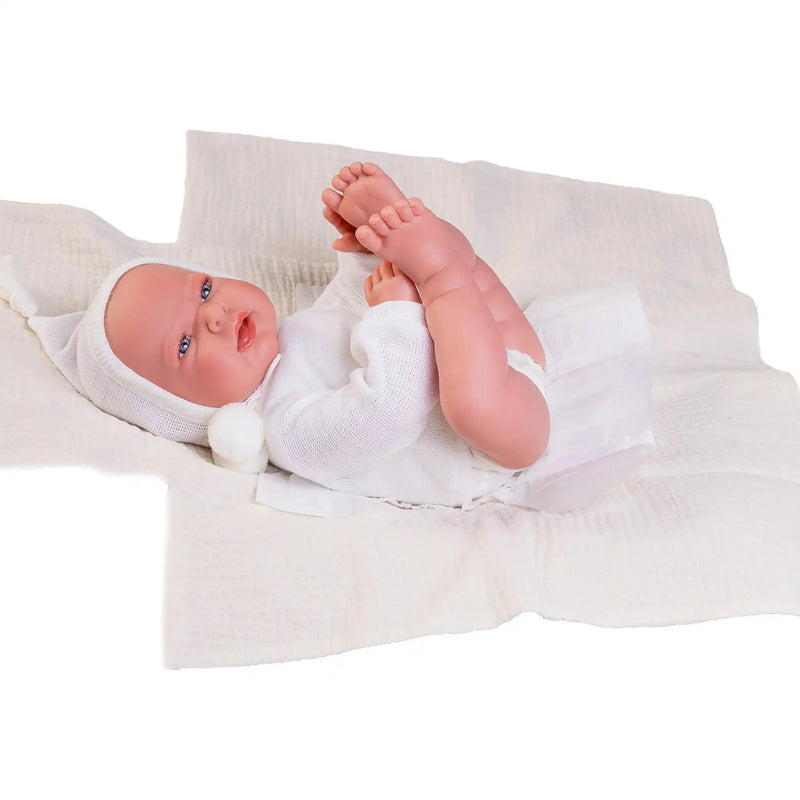 Recien Nacido Leo Mostaza con toquilla cambiador — Muñecas Antonio Juan, ref. 33345 (vista 3)
