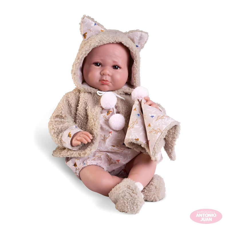 Recién Nacido Luca con chaqueta borreguillo — Muñecas Antonio Juan, ref. 33362 (vista 2)