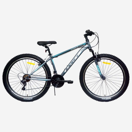 Bicicleta de montaña UMIT Region X 26 pulgadas gris y azul con cambio Shimano 21v y suspensión