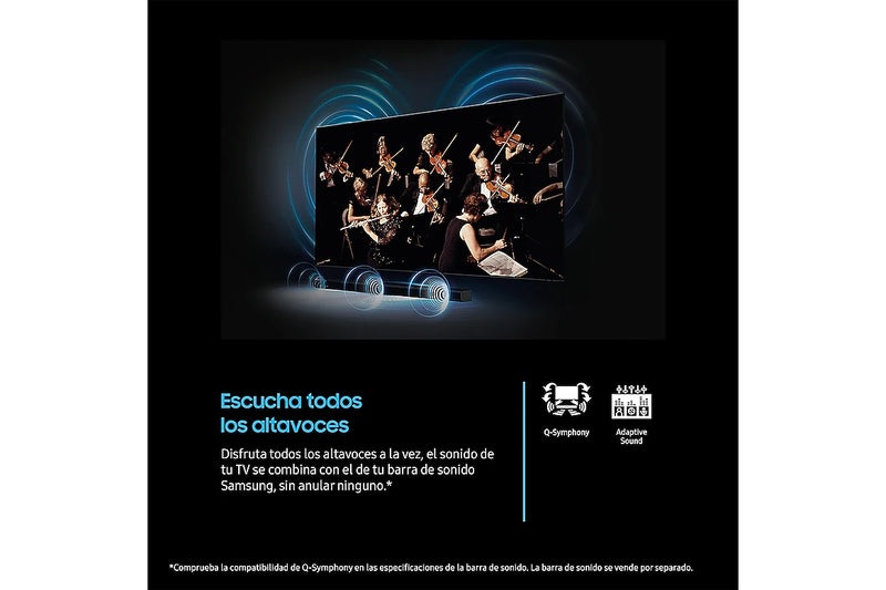 Samsung TU65U7005F: sonido Q-Symphony y Adaptive Sound