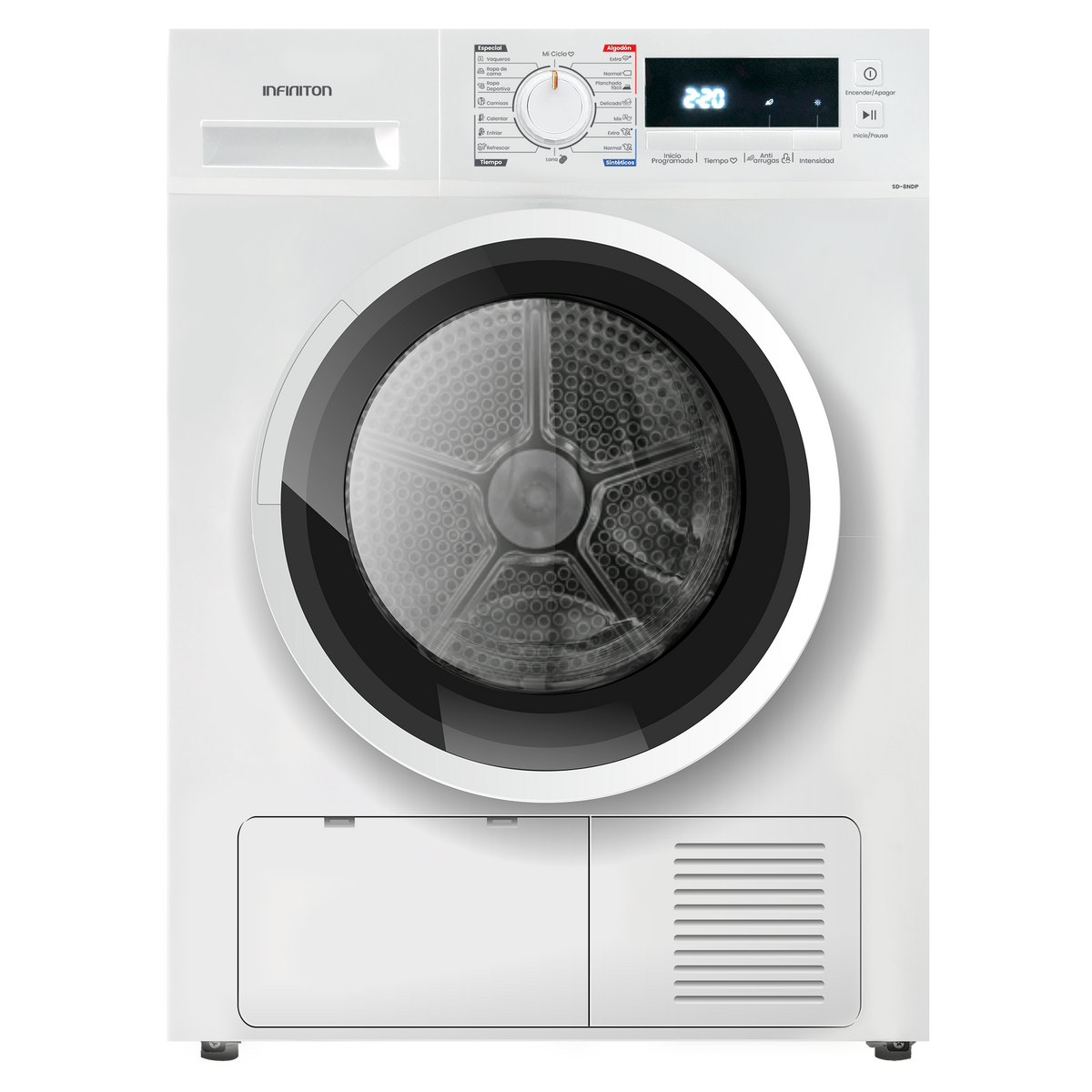 Secadora Infiniton SD-8NDP 8 kg Blanco - vista frontal