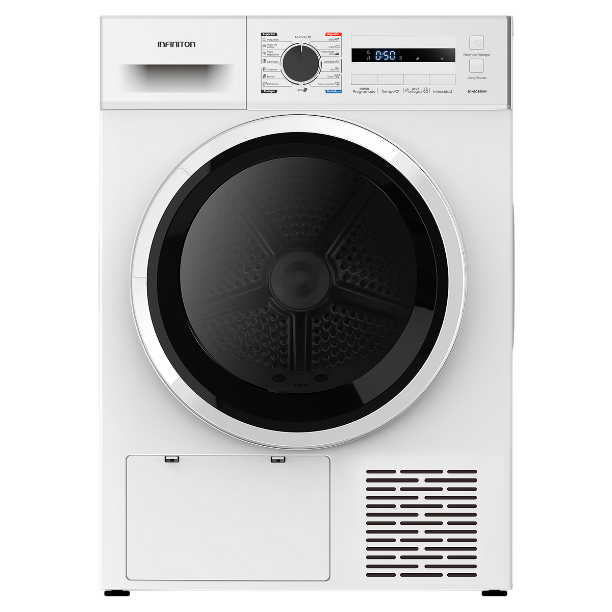 Secadora Infiniton SD-BC8EWN 8 kg Blanco - vista frontal