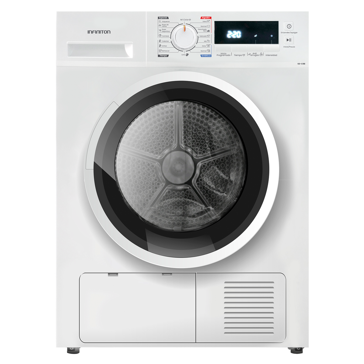 Secadora Infiniton SD-C8B 8 kg Blanco - vista frontal