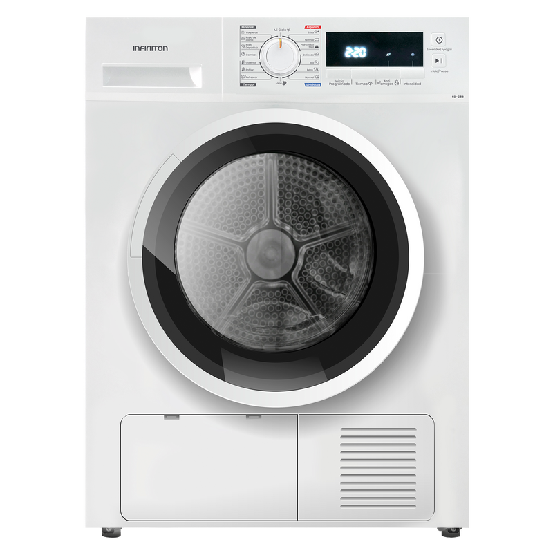 Secadora Infiniton SD-C8B 8 kg Blanco - vista frontal