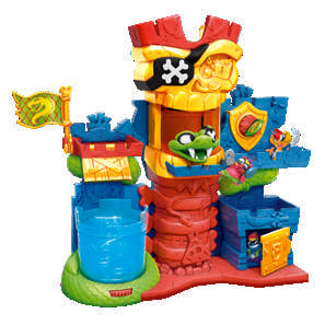 Piratix Skull Fortress: fortaleza calavera con depósito de agua y bandera pirata