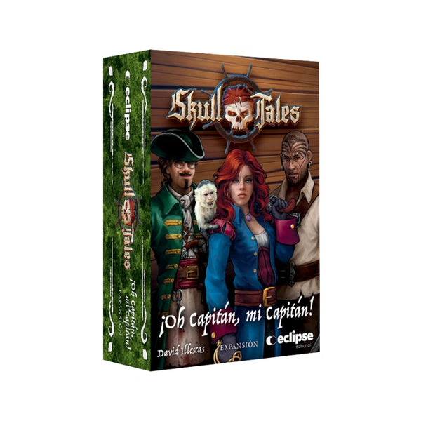 Caja de Skull Tales: ¡Oh Capitán, mi Capitán!, expansión en español