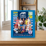 Sobre Panini Liga F Moeve 2025/26 sobre una mesa de madera
