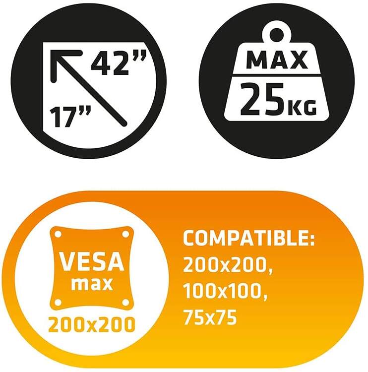 Engel Soporte para televisor con doble brazo articulado hasta 42" (AC0591E)