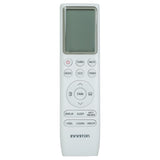 Mando a distancia del aire acondicionado Infiniton SPTSE12A2 con botones TURBO, ECO, SLEEP, I FEEL, CLEAN y HEALTH