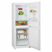 Frigorífico Combi SVAN SC185602ENF interior abierto con alimentos
