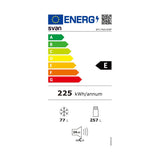 Etiqueta energética del Svan SF17601ENF: clase E, 225 kWh/año, 257 L + 77 L, 39 dB