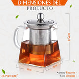 Medidas de la tetera Cuperinox 350 ml: 11 x 11 cm de base y 11,5 cm de alto