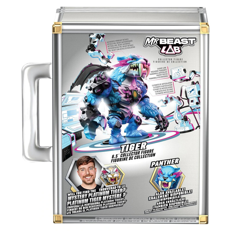 MrBeast Lab Apex Beast Tiger figura coleccionable 15,8 cm parte trasera de la caja