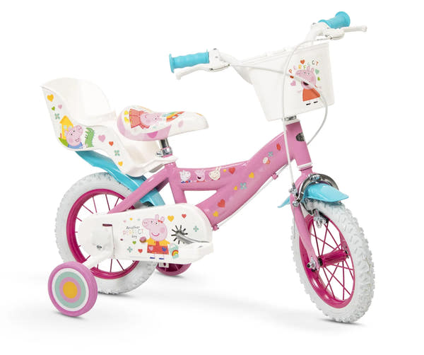 Pack bicicleta Toimsa 12'' Peppa Pig rosa con ruedines