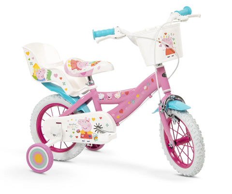 Pack bicicleta Toimsa 12'' Peppa Pig rosa con ruedines