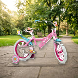 Bicicleta Infantil Toimsa 14" Peppa Pig Rosa - Con Ruedines y Cesta (1495) en el parque