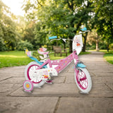 Bicicleta Infantil Peppa Pig Rosa 12" Toimsa - Primera Bici con Ruedines (1295) en el parque