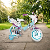 Bicicleta 12" Frozen Huffy Toimsa - Bicicleta Infantil con Ruedas de Entrenamiento en el parque