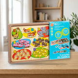 Toy Planet 4 Puzzles de Madera en 1 (007714) sobre una mesa de madera