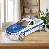 Toy Planet CityService Coche Policía friccion 1:16 Luz y Sonido (3370A) sobre una mesa de madera