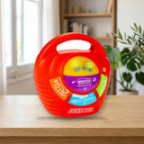Toy Planet Infant Boom Box (19027) sobre una mesa de madera