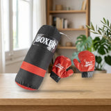 Saco de Boxeo Infantil Toy Planet 20962 con Guantes sobre una mesa de madera