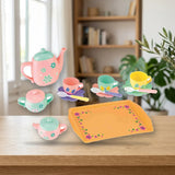 Toy Planet Set de Té Juego de Imitación (20174) sobre una mesa de madera