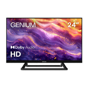 Televisor Genium 24 pulgadas GTV24HD de frente con la pantalla encendida