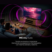 Sonido Dolby Audio de 20 W del televisor Genium GTV24HD en un salón