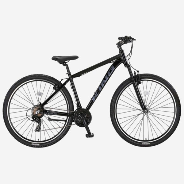 Bicicleta de montaña UMIT King 29 pulgadas negra de aluminio con cambio Shimano 21v y suspensión