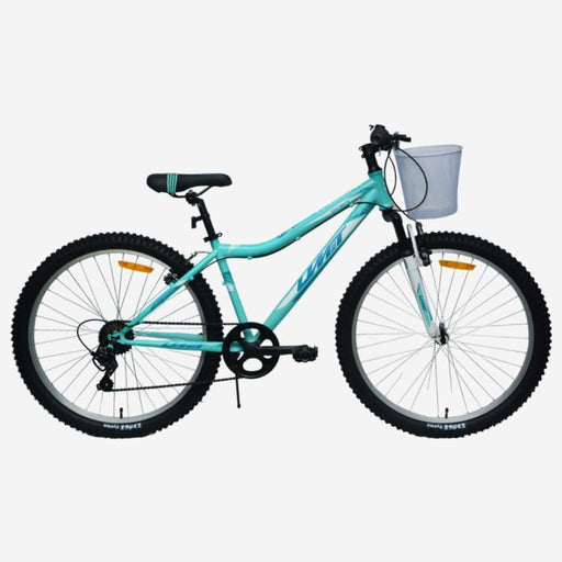 Bicicleta UMIT Diana 26 pulgadas turquesa para chica con cesta delantera y cambio Shimano 7v