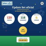Infografía: Update Set oficial – 120 cromos, 118 jugadores nuevos, 6 láminas