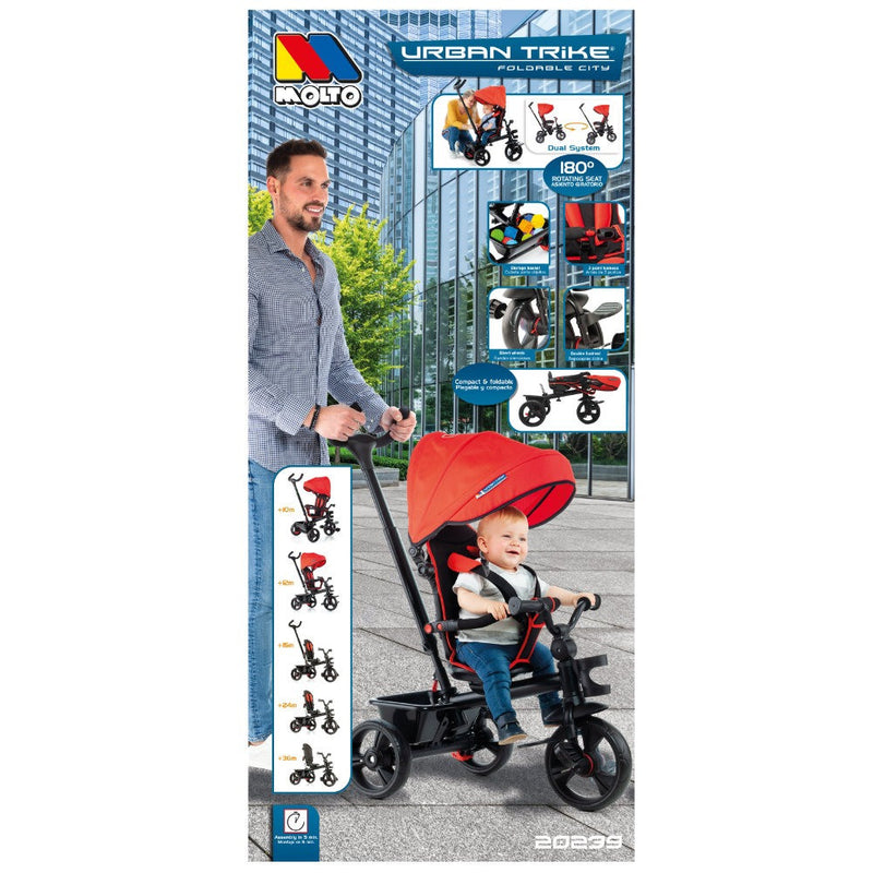 Tricycle Moltó Urban Trike Basic - Modèle Classique Robuste pour les Aventures Urbaines