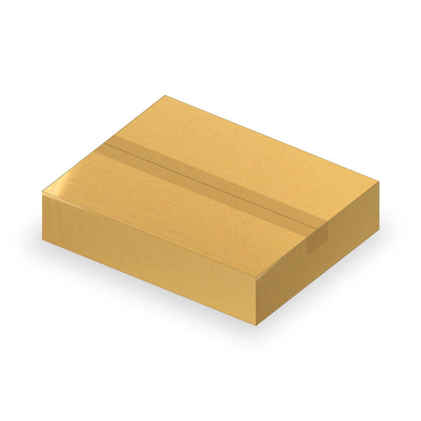 Caja de cartón 380×280×80 mm cerrada con cinta