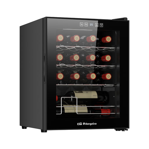 Vinoteca Orbegozo VCO 1600 con compresor - 16 botellas - vista frontal