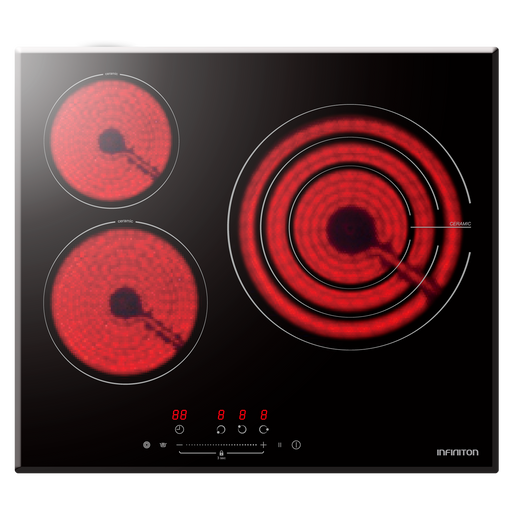 Vitrocerámica Infiniton VIT3SN30 3 zonas 60 cm Negro - vista frontal