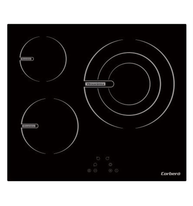 Corberó CCVG35BF Ceramic Hob 3 Zones Triple Crown