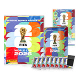 Pack coleccionista con álbum, póster del campeón, Update Set, 8 sobres Panini World Cup 2026 y deck box