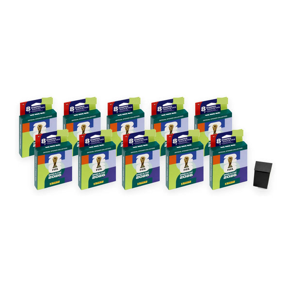 Pack de 10 ecoblísters de 8 sobres Panini World Cup 2026 y deck box