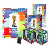 Pack gigante con álbum, póster del campeón, Update Set, dos cajas de 50 sobres Panini World Cup 2026 y deck box