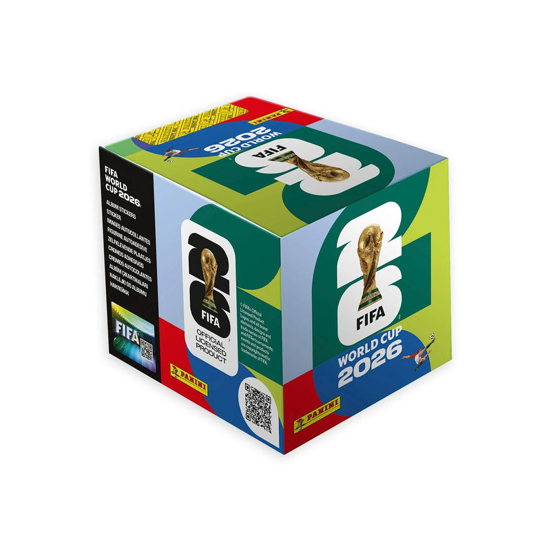 Caja display sellada con 50 sobres Panini FIFA World Cup 2026