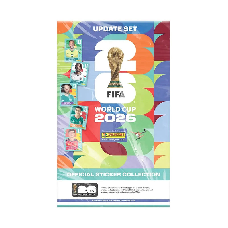 Update Set oficial Panini FIFA World Cup 2026 con 120 cromos de actualización
