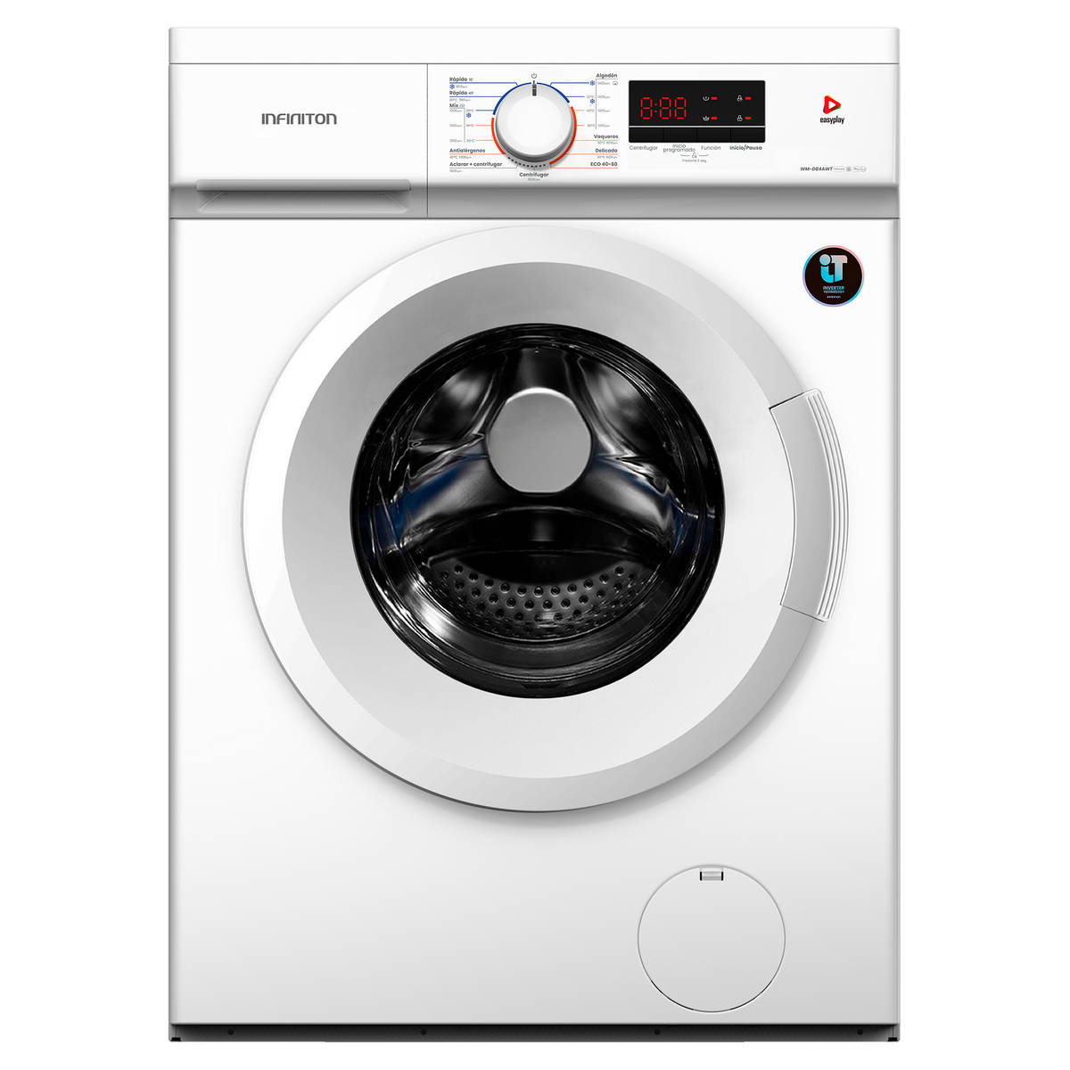 Lavadora Infiniton WM-D84AWT 8kg vista frontal