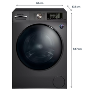Lavadora Infiniton WM-S94ADX 9 kg Dark Inox, panel de control