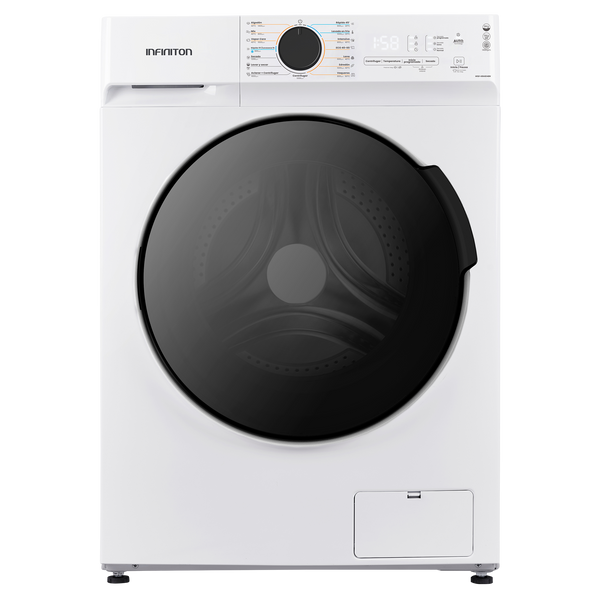 Lavasecadora Infiniton WSD-G8A6D4BN Blanco - vista frontal