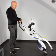 BH Bicicleta Estática X-Tri II con Soporte - plegado para guardarla