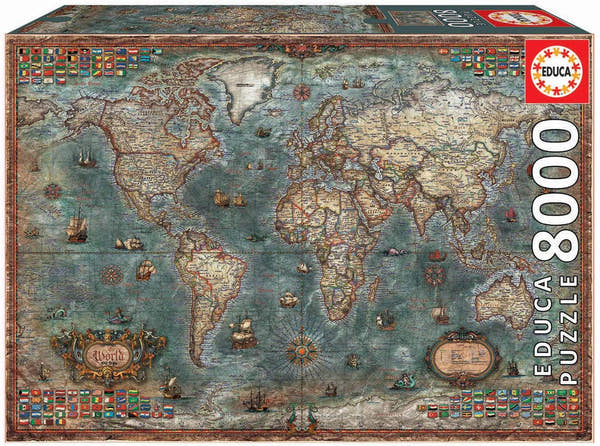 Educa Borrás Puzzle 8.000 Mapamundi histórico (18017) Educa Borrás