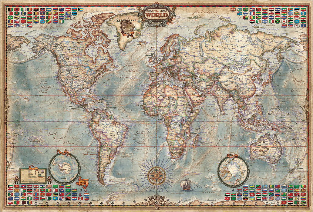 Educa Borrás - Puzzle 4.000 Piezas El mundo, mapa político (14827) Educa Borrás